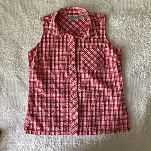 Basic Editions Vintage Women’s Plaid Cotton Tank